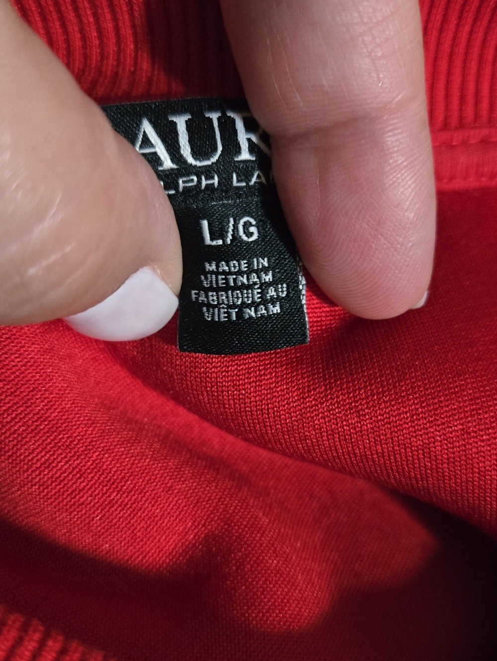 Ralph Lauren Black Label Red Sherpa Gold Zip Pullover Size L - Picture 7 of 12